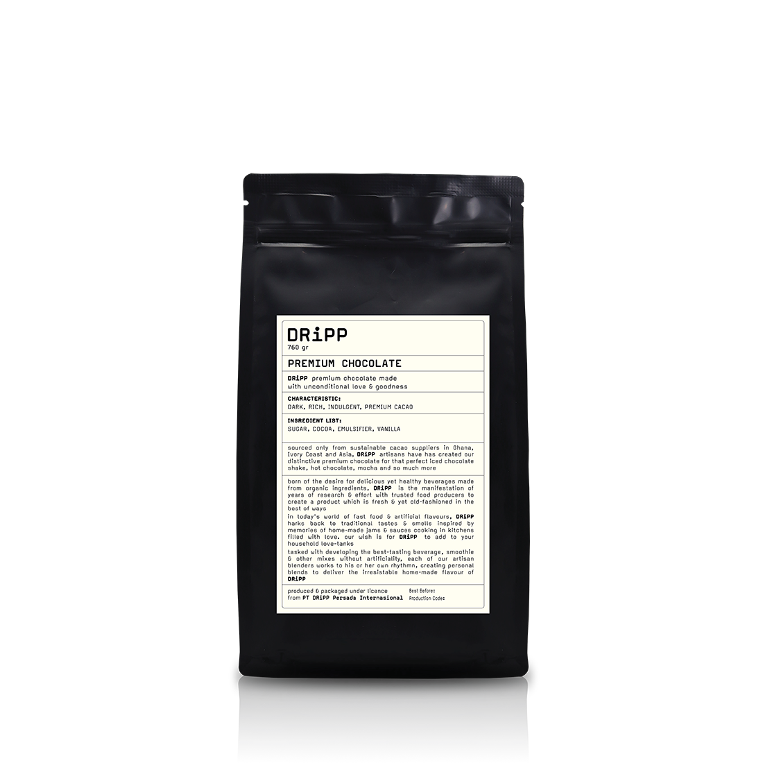 DRiPP Powder 760g-Premium Chocolate